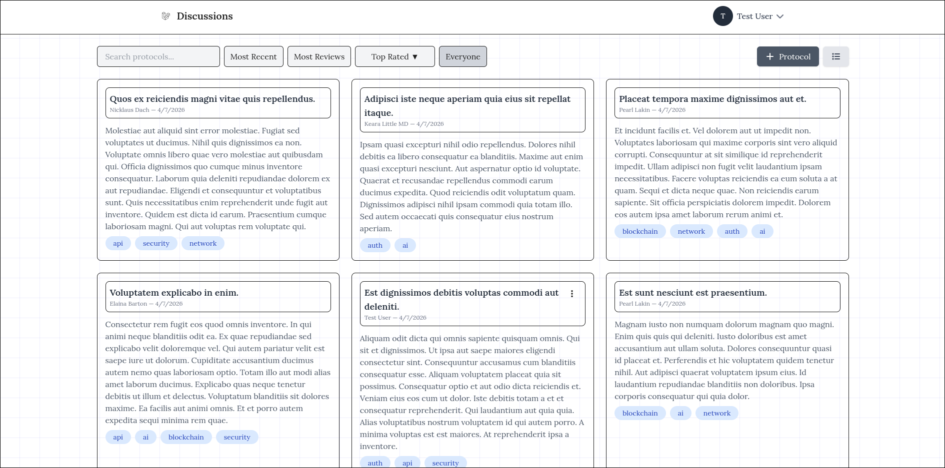 Protocol Discussion Screenshot